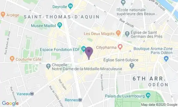 Localisation Société Générale Agence de Paris Croix Rouge