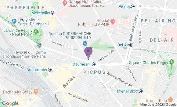 Localisation Société Générale Agence de Paris Daumesnil