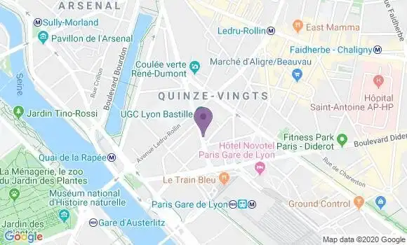 Localisation Société Générale Agence de Paris Diderot