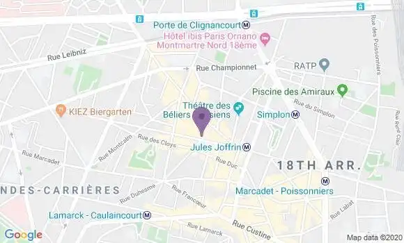 Localisation Société Générale Agence de Paris Duhesme
