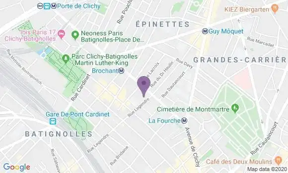 Localisation Société Générale Agence de Paris Epinettes