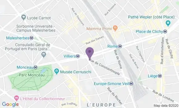 Localisation Société Générale Agence de Paris Europe