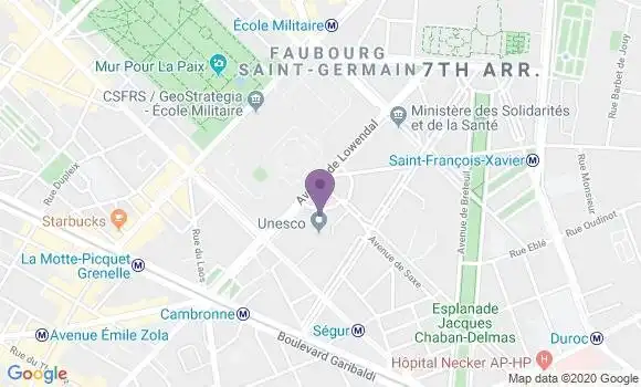 Localisation Société Générale Agence de Paris Fontenoy
