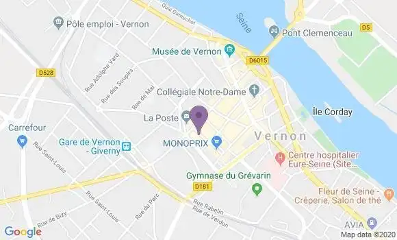 Localisation Société Générale Agence de Vernon