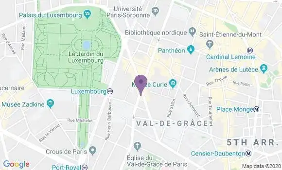 Localisation Société Générale Agence de Paris Gay Lussac