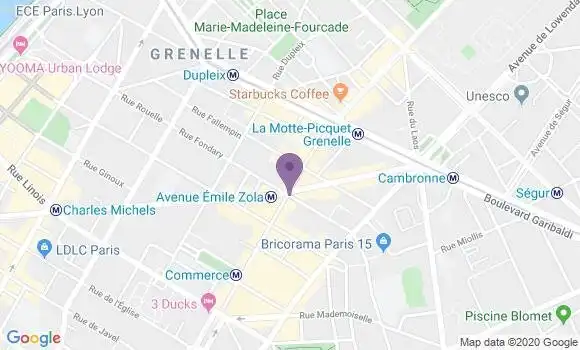 Localisation Société Générale Agence de Paris Grenelle