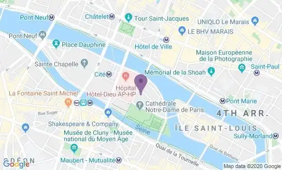 Localisation Société Générale Agence de Paris Ile de la Cité