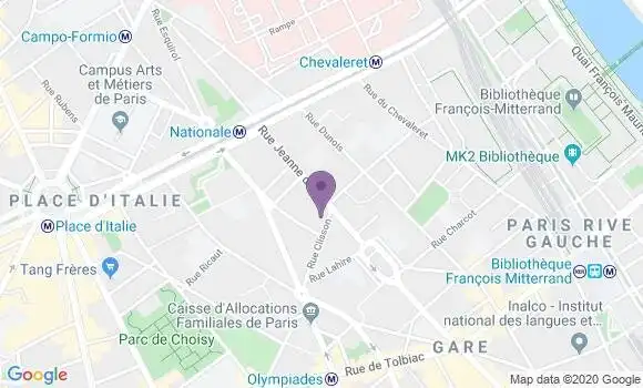 Localisation Société Générale Agence de Paris Jeanne d
