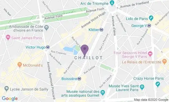 Localisation Société Générale Agence de Paris Kleber