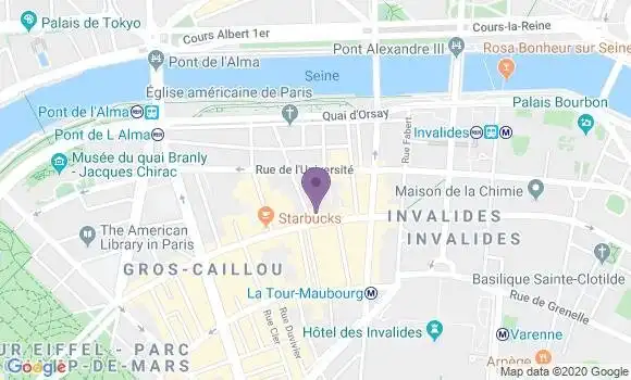 Localisation Société Générale Agence de Paris la Tour Maubourg