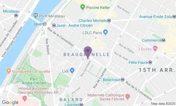 Localisation Société Générale Agence de Paris Lacordaire
