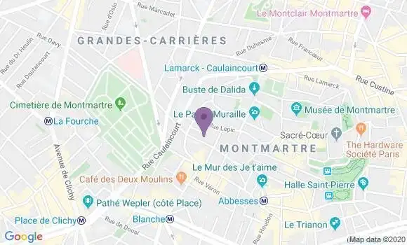 Localisation Société Générale Agence de Paris Lepic