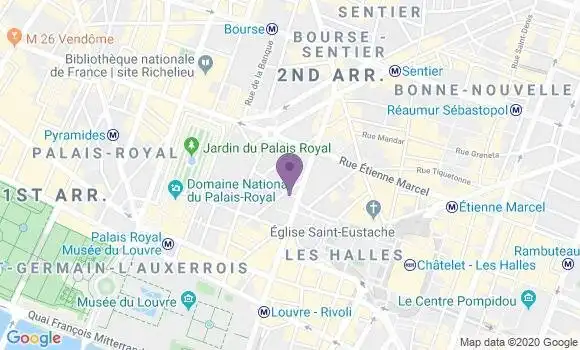 Localisation Société Générale Agence de Paris Louvre