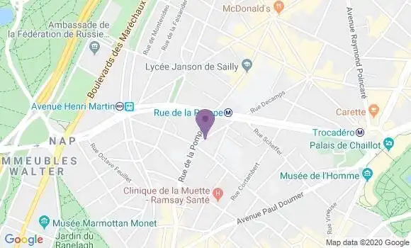 Localisation Société Générale Agence de Paris Mairie du 16ème