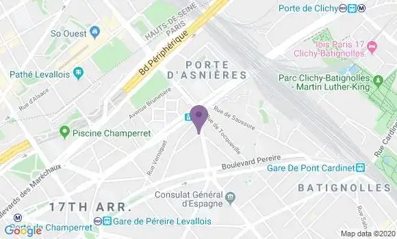 Localisation Société Générale Agence de Paris Malesherbes