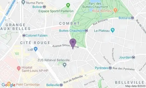 Localisation Société Générale Agence de Paris Manin