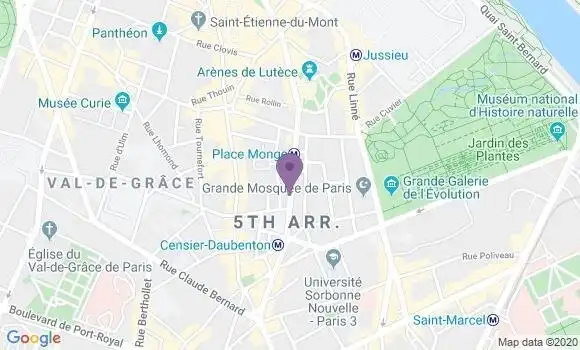 Localisation Société Générale Agence de Paris Monge