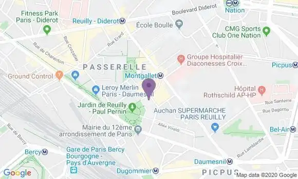 Localisation Société Générale Agence de Paris Montgallet