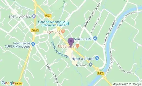 Localisation Société Générale Agence de Manosque Libération