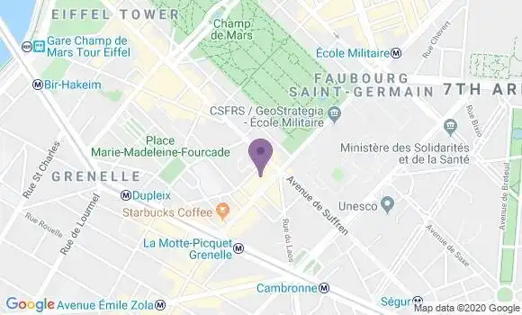 Localisation Société Générale Agence de Paris Motte Picquet