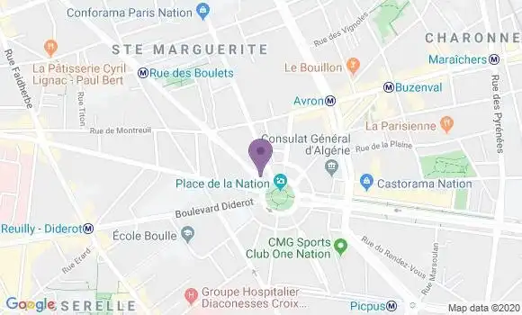Localisation Société Générale Agence de Paris Nation