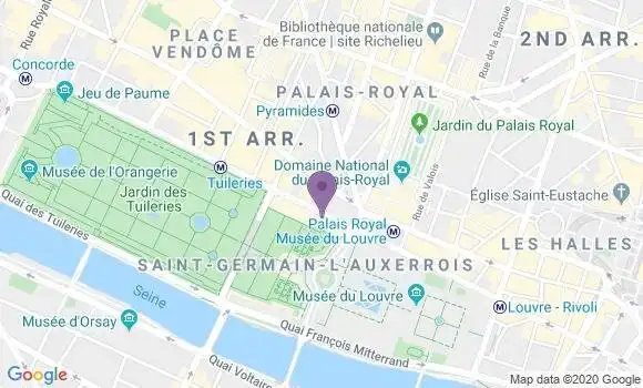 Localisation Société Générale Agence de Paris Palais Royal