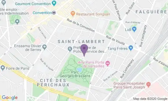 Localisation Société Générale Agence de Paris Parc Brassens