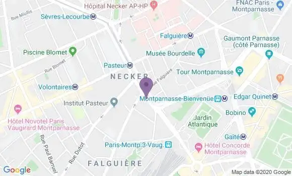 Localisation Société Générale Agence de Paris Pasteur