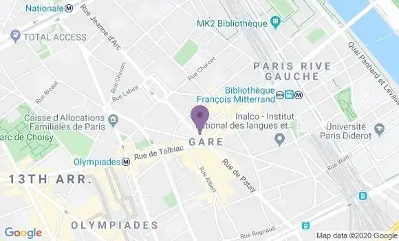 Localisation Société Générale Agence de Paris Patay