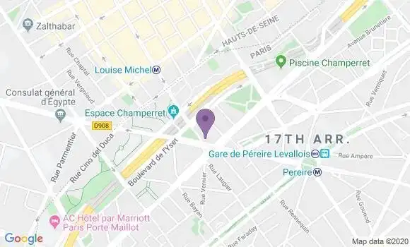 Localisation Société Générale Agence de Paris Porte de Champerret