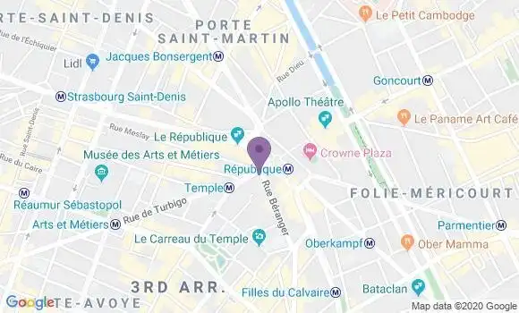 Localisation Société Générale Agence de Paris République