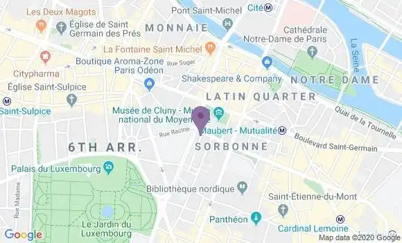 Localisation Société Générale Agence de Paris Sorbonne