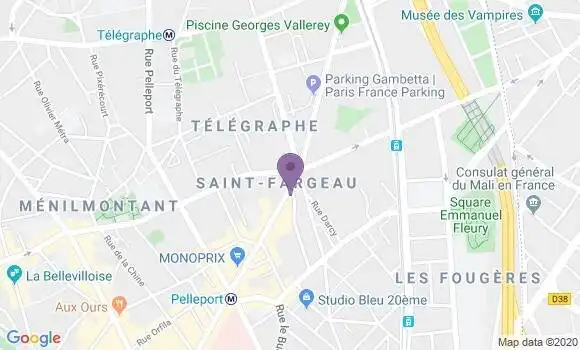 Localisation Société Générale Agence de Paris Saint Fargeau