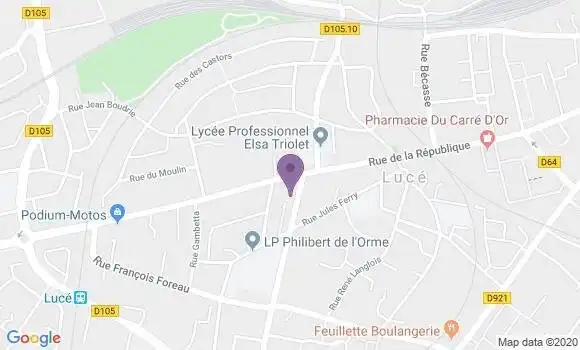 Localisation Société Générale Agence de Luce