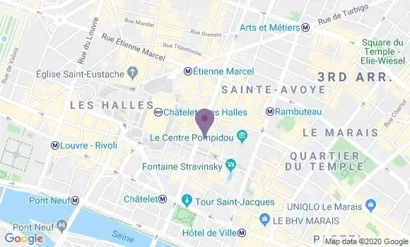 Localisation Société Générale Agence de Paris Saint Merri