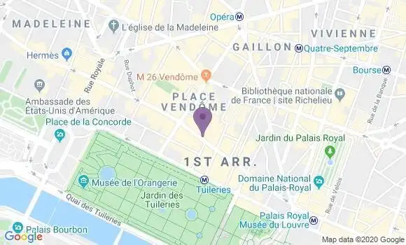 Localisation Société Générale Agence de Paris Saint Roch