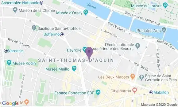 Localisation Société Générale Agence de Paris Saint Thomas d