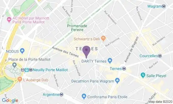 Localisation Société Générale Agence de Paris Ternes