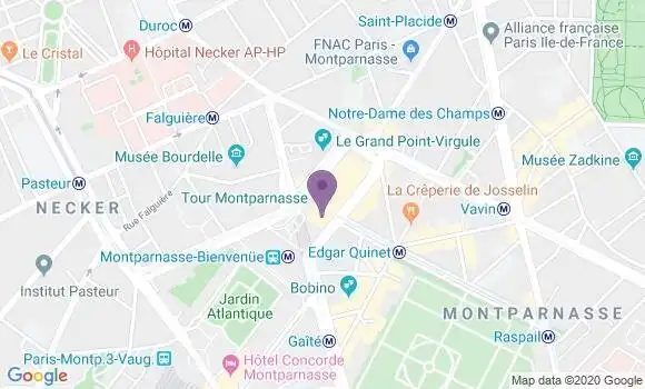 Localisation Société Générale Agence de Paris Tour Montparnasse