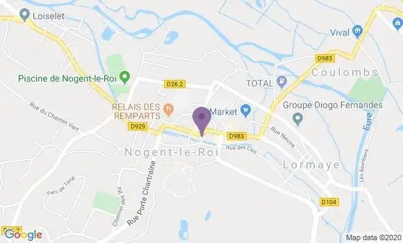 Localisation Société Générale Agence de Nogent le Roi