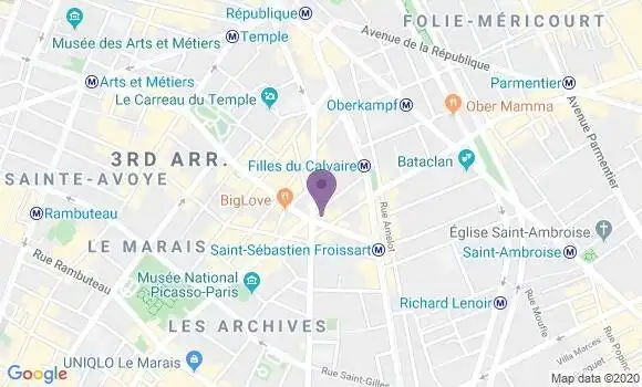 Localisation Société Générale Agence de Paris Turenne