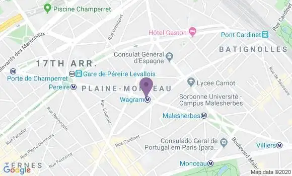 Localisation Société Générale Agence de Paris Villiers