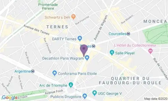 Localisation Société Générale Agence de Paris Wagram