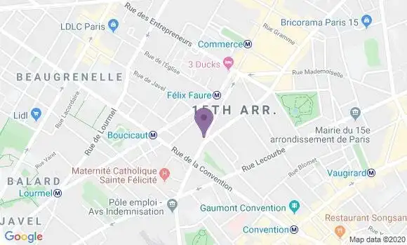 Localisation Société Générale Agence de Paris 15
