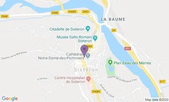 Localisation Société Générale Agence de Sistéron
