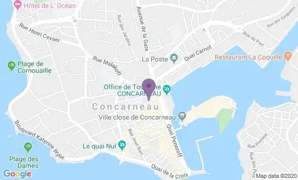Localisation Société Générale Agence de Concarneau