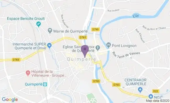 Localisation Société Générale Agence de Quimpelé