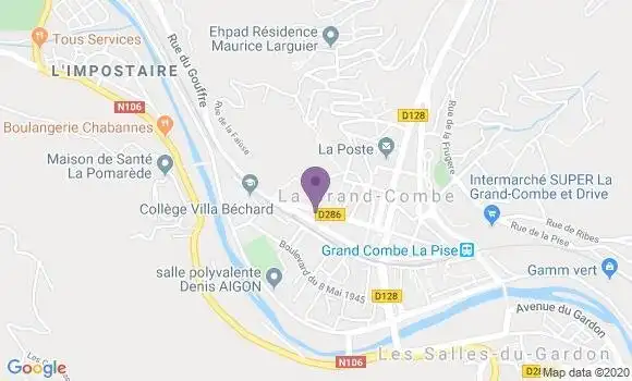 Localisation Société Générale Agence de La Grand Combe