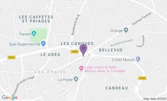 Localisation Société Générale Agence de Les Angles