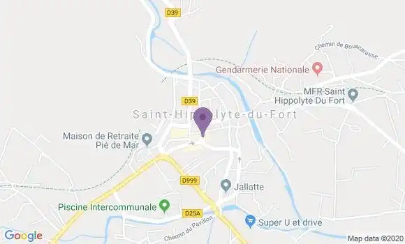 Localisation Société Générale Agence de Saint Hippolyte du Fort